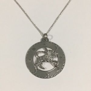 Silver Horoscope Pendant With Necklace Chain